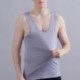 Szín: szürke - Quick Dry Ice Silk Férfi felsők Ujjatlan nyári pólók Kosárlabda tornapóló Testépítés Fitnesz felsők