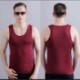 Fehér szín - Quick Dry Ice Silk Férfi felsők Ujjatlan nyári pólók Kosárlabda tornapóló Testépítés Fitnesz felsők