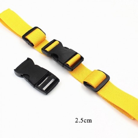 Szín: sárga 2,5 cm - Tartós kemping hátizsák mellkasi heveder heveder Állítható kettős kioldású csattáska
