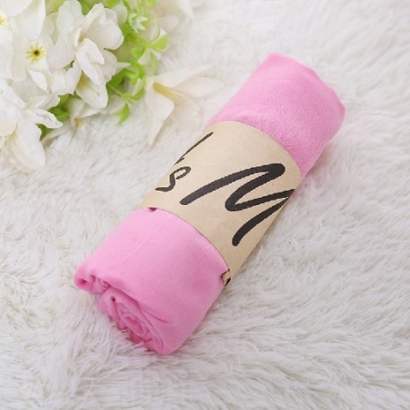 Szín: rózsaszín - 2019 új női egyszínű pamut vászon hosszú sál puha meleg hidzsáb muszlim sálak Candy Color