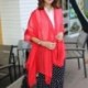 Szín: Rose Red - 2019 új női egyszínű pamut vászon hosszú sál puha meleg hidzsáb muszlim sálak Candy Color kényelmes