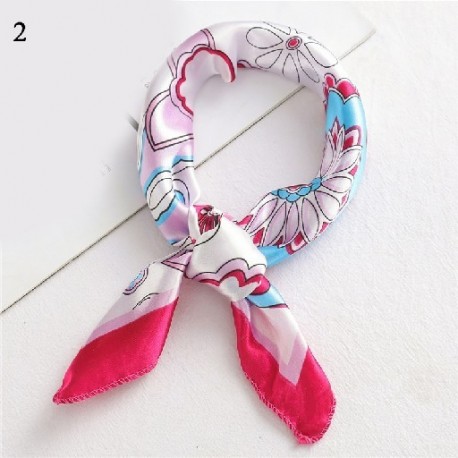 Szín: 2 - Divatcsillagok virágmintás négyzet alakú selyem sál női sál 50*50 cm hajkötő szalag hajfej sál Bandana