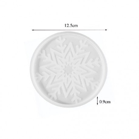 Szín: poháralátét forma 08 - Kristály epoxigyanta formaminta kerek poháralátét tároló dekoráció szilikon forma