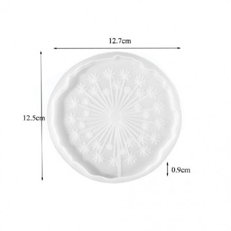 Szín: poháralátét forma 06 - Kristály epoxigyanta formaminta kerek poháralátét tároló dekoráció szilikon forma