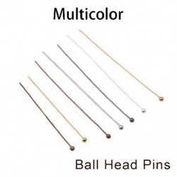 Szín: többszínű 02 - 200db/tétel 10-50mm lapos fejű gömbfejű szemfej tűk csatlakozók nyaklánc medálhoz barkácsolás