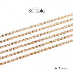 Szín: KC Gold - 2M/tétel 1,5 mm-es arany ömlesztett réz hengeres gyöngylánc bambusz láncok barkács nyaklánc karkötő