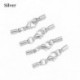 Szín: ezüst 01 - 10db/tétel 3-10 mm-es homárkapcsok kampók bőr zsinór krimpelések végsapkák csatlakozók hosszabbító