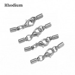 Szín: ródium 01 - 10db/tétel 3-10 mm-es homárkapcsok kampók bőr zsinór krimpelések végsapkák csatlakozók