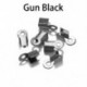 Szín: GunBlack - 200db/tétel Cove kapcsok Vezetékvég sapkák zsinór szalag bőr csíptető hegy Hajtogatott préselt