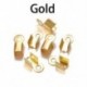 Szín: arany - 200db/tétel Cove kapcsok Vezetékvég sapkák zsinór szalag bőr csíptető hegy Hajtogatott préselt gyöngy