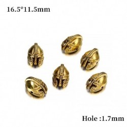 Szín: Gold Sparta - 10db/tétel Arany színű varázsgyöngyök Buddha Spárta leopárd oroszlánfejek távtartó gyöngyök