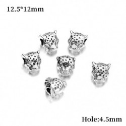 Szín: Ezüst Leopárd - 10db/tétel Arany színű varázsgyöngyök Buddha Spárta leopárd oroszlánfejek távtartó