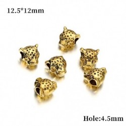 Szín: Arany Leopard - 10db/tétel Arany színű varázsgyöngyök Buddha Spárta leopárd oroszlánfejek távtartó gyöngyök