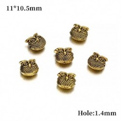 Szín: Arany Bagoly - 10db/tétel Arany színű varázsgyöngyök Buddha Spárta leopárd oroszlánfejek távtartó gyöngyök