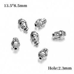 Szín: Ezüst Buddha - 10db/tétel Arany színű varázsgyöngyök Buddha Spárta leopárd oroszlánfejek távtartó gyöngyök