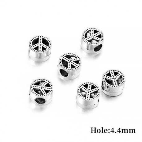 Szín: Silver Peace - 10db/tétel Arany színű varázsgyöngyök Buddha Spárta leopárd oroszlánfejek távtartó gyöngyök