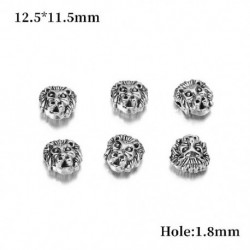 Szín: Ezüst Oroszlán - 10db/tétel Arany színű varázsgyöngyök Buddha Spárta leopárd oroszlánfejek távtartó