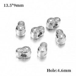 Szín: ezüst orosz babák - 10db/tétel Arany színű varázsgyöngyök Buddha Spárta leopárd oroszlánfejek távtartó