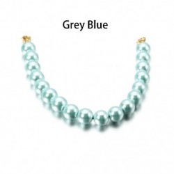 Szín: Szürke Kék - 19 cm-es maszk gyöngy lánchosszabbító arcmaszk gyöngy nyaklánc kötelek homár kapcsokkal,