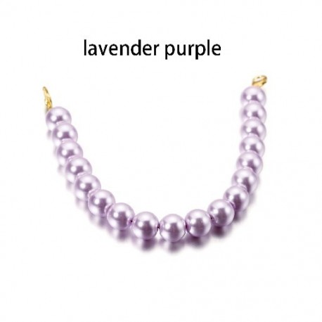 Szín: levendula lila - 19 cm-es maszk gyöngy lánchosszabbító arcmaszk gyöngy nyaklánc kötelek homár kapcsokkal,