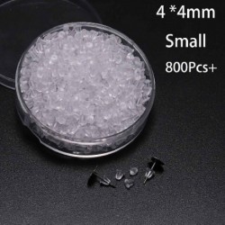 Szín: 4x4mm-800db - 1 doboz gumi fülbevaló hátoldalak szilikon fülbevalók hátsó dugók füldugó blokkolt sapkák