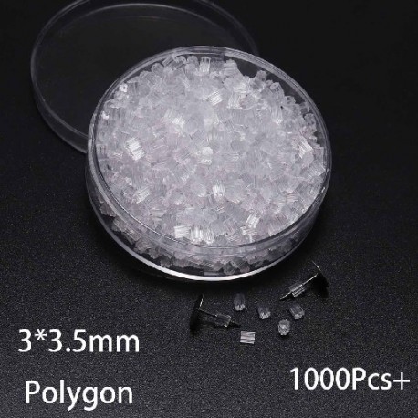 Szín: 3x3,5mm-1000db - 1 doboz gumi fülbevaló hátoldalak szilikon fülbevalók hátsó dugók füldugó blokkolt sapkák