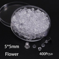 Szín: 5x5mm-400db - 1 doboz gumi fülbevaló hátoldalak szilikon fülbevalók hátsó dugók füldugó blokkolt sapkák