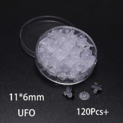 Szín: 11x6mm-120db - 1 doboz gumi fülbevaló hátoldalak szilikon fülbevalók hátsó dugók füldugó blokkolt sapkák