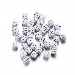 Szín: fehér 01 - 30db/tétel 8mm-es akril négyzet alakú kockagyöngyök laza távtartó gyöngyök kézzel készített