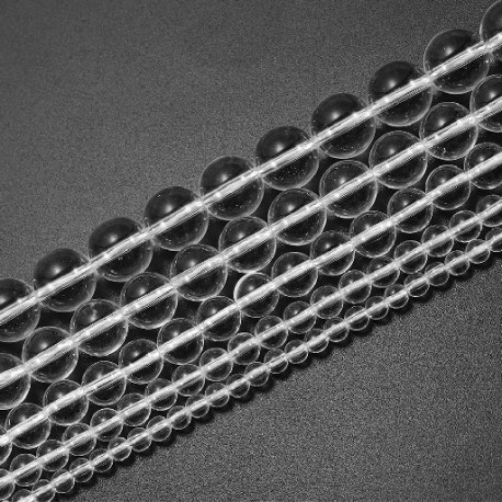 Szín: kvarc - AAA  természetes tiszta kőzetkristály kvarc kőgyöngyök fehér kalcedon laza távtartó gyöngy