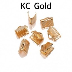 Szín: KC Gold - 50db/tétel Cove kapcsok kábelvég sapkák zsinór szalag bőr kapcsos nyaklánc karkötő csatlakozó