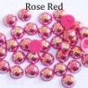 Szín: Rose Red - 50-500db/tétel 2-14 MM Gyöngyutánzat Kerek Félgyöngy Fekete AB Színek Gyöngyök Ékszerkészítés Női
