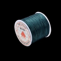 Szín: zöld - 50 méter/tekercs fekete-fehér rugalmas elasztikus zsinór karkötő nyaklánchoz nejlon gyöngyfűző zsinór