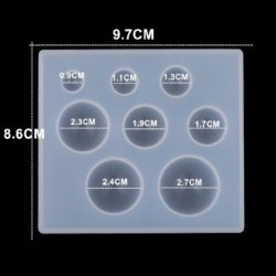Szín: kerek 01 - Muti-stílusú gyanta akrilgyanta ékszerszerszám szilikon forma vegyes stílusú szilikon öntőforma