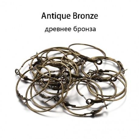 Szín: antik bronz - 10db 20 25 30 40 50mm arany kör, kerek karika fülbevaló horgok fülbevaló leletek barkácsoláshoz