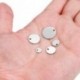 Szín: Charms medálok - 10-50db/tétel 6-30mm-es rozsdamentes acél kerek, egylyukú varázslatok medálok Kutyacímke barkács