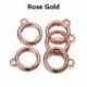 Szín: Rose Gold - 5 db Ötvözetből készült O gyűrűs rugós kapcsok lyukkal nyitható kerek karabineres kulcstartó táska