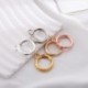 Szín: Rose Gold - 5 db Ötvözetből készült O gyűrűs rugós kapcsok lyukkal nyitható kerek karabineres kulcstartó táska