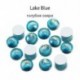 Szín: Lake Blue - 20db/tétel 10mm-es kagyló alakú gyanta kabochonok többszínű kerek lapos hátú cabochon barkácsolás