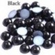 Fekete szín - ABS gyöngyutánzat lapos hátú 2 3 4 5 6 8 10 12 14 mm-es fekete fehér cabochon félkerek gyöngy Scrapbook