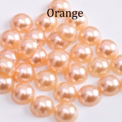 Szín: narancs - ABS gyöngyutánzat lapos hátú 2 3 4 5 6 8 10 12 14 mm-es fekete fehér cabochon félkerek gyöngy Scrapbook
