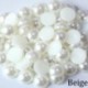 Szín: bézs - ABS gyöngyutánzat lapos hátú 2 3 4 5 6 8 10 12 14 mm-es fekete fehér cabochon félkerek gyöngy Scrapbook