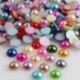 Szín: Többszínű - ABS gyöngyutánzat lapos hátú 2 3 4 5 6 8 10 12 14 mm-es fekete fehér cabochon félkerek gyöngy
