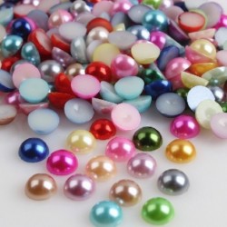 Szín: Többszínű - ABS gyöngyutánzat lapos hátú 2 3 4 5 6 8 10 12 14 mm-es fekete fehér cabochon félkerek gyöngy
