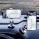 Fekete szín - Mágneses autós telefontartó mágnes okostelefon mobil állványos GPS iPhone 14 13 12 11 X Pro Max Xiaomi Mi