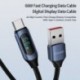 Szín: 66W AC fekete - Toocki USB Type C kábel 66W gyorstöltő töltő USB A - USB C kijelző kábel Xiaomi POCO f3 Realme