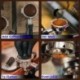 Szín: dió - Espresso kávé keverő, hordozható eszpresszó elosztó eszközök, 5 tűs természetes fa fogantyú és