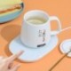 Fehér szín - Elektromos fűtött kávés bögre melegítő alátét otthoni irodához Tej Tea Vízmelegítő Mat Intelligens