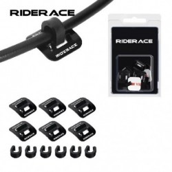 Fekete szín - Kerékpárváltó fékház vezeték csőcsat 6 db/készlet W/C-kapcsok váz kábelvezető csőbilincs kerékpár