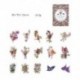 Szín: 1 - 45db/doboz vízálló PET tündér pillangó matricák vintage virág manó matrica deko címke Scrapbooking album